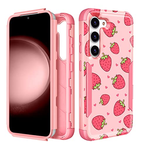 Plakill Schutzhülle für Samsung Galaxy S23, niedliches Mädchen, ästhetisch, einzigartiges Design, Teenager, Kawaii, Erdbeere, strapazierfähig, stoßfest, Militärqualität, Funda für Galaxy S23 Plakill Schutzhülle für Samsung Galaxy S23, niedliches Mädchen, ästhetisch, einzigartiges Design, Teenager, Kawaii, Erdbeere, strapazierfähig, stoßfest, Militärqualität, Funda für Galaxy S23 von Plakill