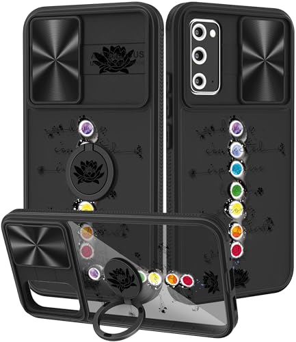 Plakill Schutzhülle für Samsung Galaxy S20 Fe 5G, mit Schiebe-Kamera-Abdeckung, bunte Hüllen für Galaxy S20 Fe mit Ringhalter, ermutigend, stilvoll, ästhetisch, Designer-Schutzhülle für S20 Fe von Plakill