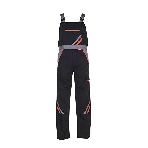 Planam Größe 70 Herren Visline Latzhose schwarz orange Zink Modell 2431 von Planam