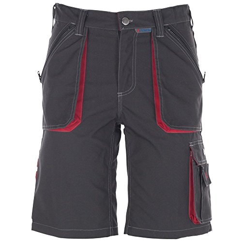 Planam Größe S Herren Basalt Shorts anthrazit rot Modell 2840 von Planam