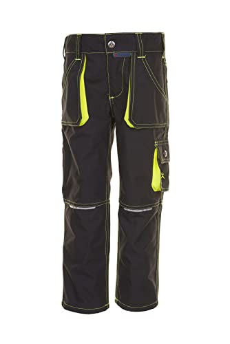 Planam Junior Kinder Bundhose anthrazit gelb Modell 6110 Größe 86/92 von Planam