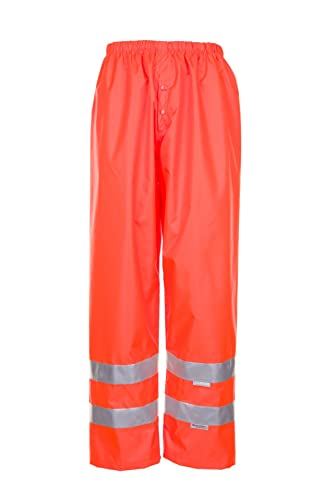 Planam Warnschutz/Wetterschutz Herren Regenhose Uni Orange Modell 2064 Größe XL von Planam