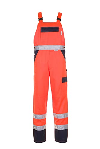 Planam Warnschutz Herren Latzhose 2-farbig Orange Marine Modell 2026 Größe 48 von Planam