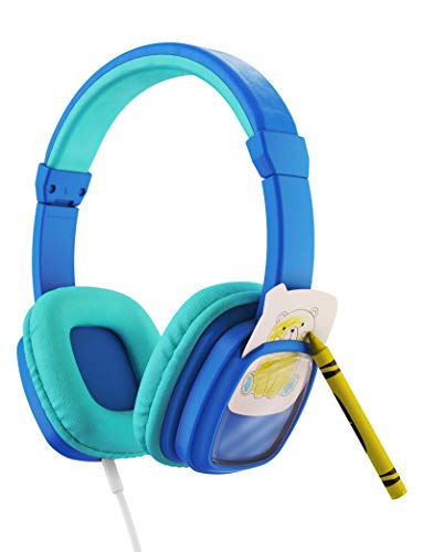 Planet Buddies Kinder kopfhörer, Lautstärkeregulierung mit austauschbaren Tierkärtchen im Lieferumfang enthalten, On-Ear-Kopfhörer Kinder, ideal für Reisen, Schule, Telefon, Tablet und Kindle, Blau Planet Buddies Kinder kopfhörer, Lautstärkeregulierung mit austauschbaren Tierkärtchen im Lieferumfang enthalten, On-Ear-Kopfhörer Kinder, ideal für Reisen, Schule, Telefon, Tablet und Kindle, Blau von Planet Buddies