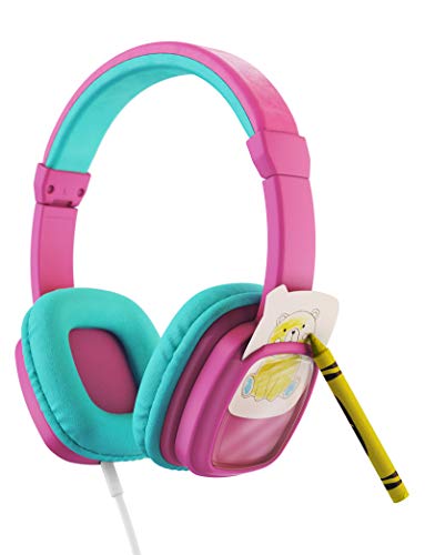 Planet Buddies Kinder kopfhörer, Lautstärkeregulierung mit austauschbaren Tierkärtchen im Lieferumfang enthalten, On-Ear-Kopfhörer Kinder, ideal für Reisen, Schule, Telefon, Tablet und Kindle, Pinke Planet Buddies Kinder kopfhörer, Lautstärkeregulierung mit austauschbaren Tierkärtchen im Lieferumfang enthalten, On-Ear-Kopfhörer Kinder, ideal für Reisen, Schule, Telefon, Tablet und Kindle, Pinke von Planet Buddies
