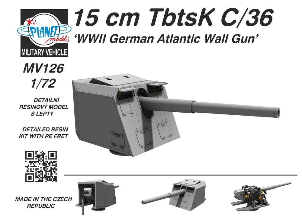15 cm TbtsK C/36 WWII German Atlantic Wall Gun von Planet Models