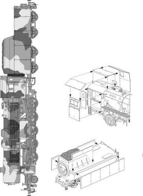 German locomotive BR-52 Armoring for Locomotive´s Boiler for Hobby Boss Kit von Planet Models