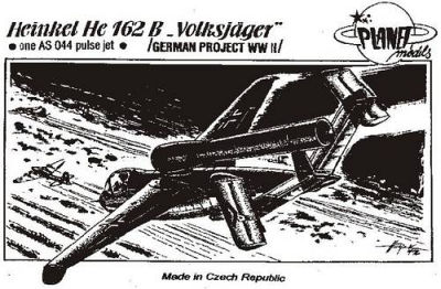 Heinkel He 162 B Mit einem AS 044 pulsat. Triebwerk. von Planet Models