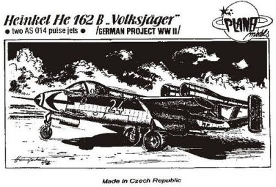 Heinkel He 162 B Volksjäger Zwei AS 044 Triebwerken. von Planet Models