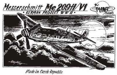 Messerschmitt Me 209 H/V1 WW II Projekte von Planet Models