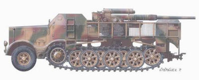 SdKfz. 9 FAMO 18 ton with 8,8cm Flak von Planet Models