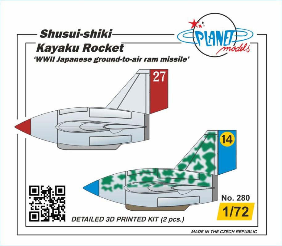 Shusui-shiki Kayaku Rocket - WWII Japanese ground-to-air ram missile - 2 Stück Shusui-shiki Kayaku Rocket - WWII Japanese ground-to-air ram missile - 2 Stück von Planet Models