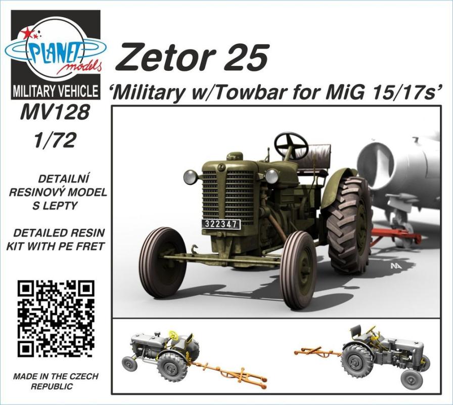 Zetor 25 Military w/Towbar for MiG 15/17s von Planet Models