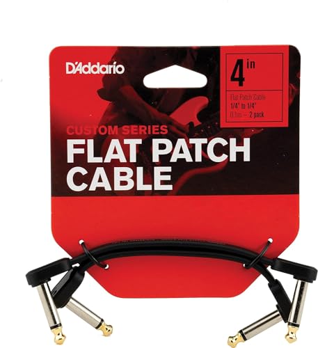 D'Addario Accessories Gitarrenkabel – Gitarren-Patchkabel – Instrumentenkabel – Gitarrenzubehör – flaches Patchkabel – 101,6 mm – rechtwinklig – 2 Stück D'Addario Accessories Gitarrenkabel – Gitarren-Patchkabel – Instrumentenkabel – Gitarrenzubehör – flaches Patchkabel – 101,6 mm – rechtwinklig – 2 Stück von Planet Waves