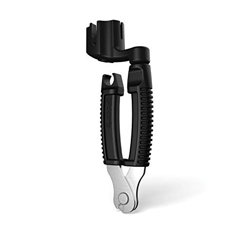 D'Addario Accessories Pro-Winder – Gitarrensaitenwickler, Gitarrensaitenschneider, Gitarrensteg-Pin-Zieher – Ultimatives Ergonomisches All-in-One-Gitarrenwerkzeug zum Einspannen - Schwarz von Planet Waves