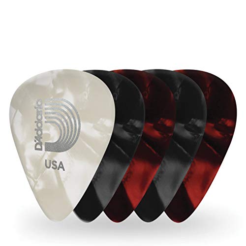 D'Addario Classic Pearl Celluloid-Plektren in unterschiedlichen Stärken, 25er-Packung von Planet Waves