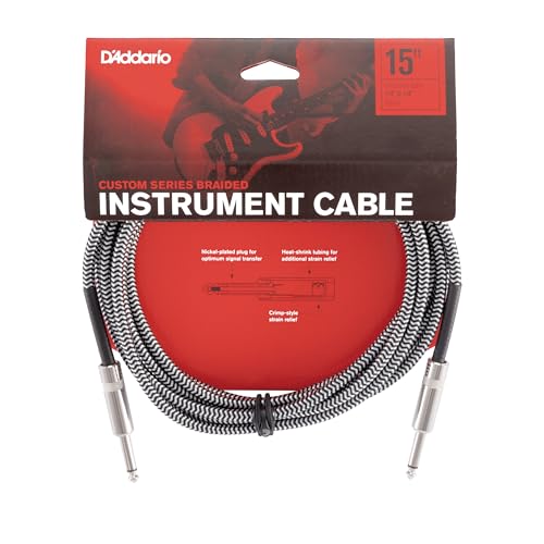 D'Addario Custom Series Instrumentenkabel mit Flechtschirm, Grau, 4,5 m D'Addario Custom Series Instrumentenkabel mit Flechtschirm, Grau, 4,5 m von Planet Waves