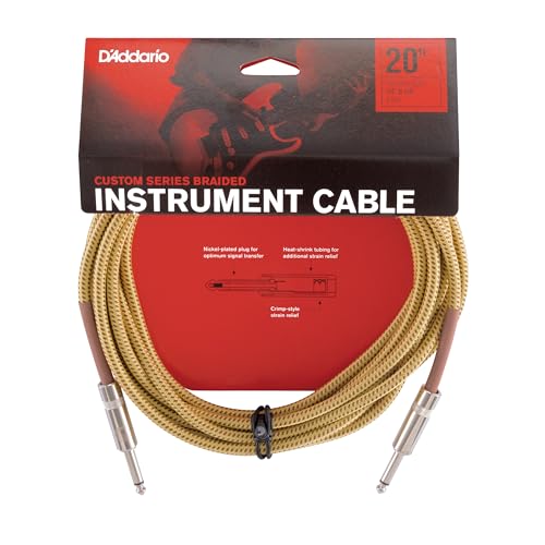 D'Addario Custom Series Instrumentenkabel mit Flechtschirm, Tweed, 6 m D'Addario Custom Series Instrumentenkabel mit Flechtschirm, Tweed, 6 m von Planet Waves