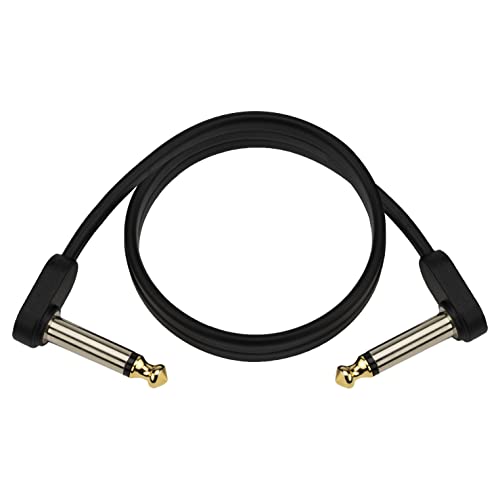 D'Addario Flaches Patchkabel, 60 cm, rechtwinkliger Stecker, Einzelverpackung von Planet Waves