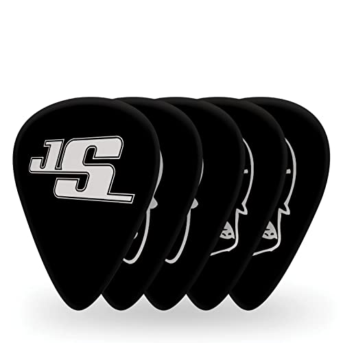 Planet Waves 1CBK2-10JS Joe Satriani Signature Celluloid Pick Collection Motiv Silver on Black mit 10 Picks in Thin von Planet Waves