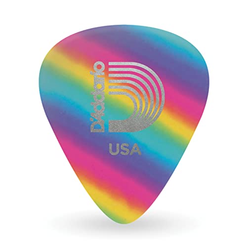 Planet Waves 1CRB7-10 Picks Classic Celluloid Picks Rainbow 10 Picks Standard Shape in Extra Heavy von Planet Waves