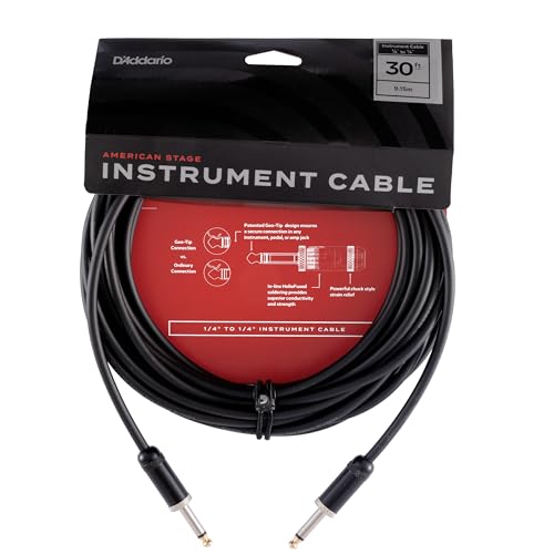 Planet Waves PW-AMSG-30 American Stage Instrumentenkabel 9,1m (30 Fuß) schwarz von Planet Waves