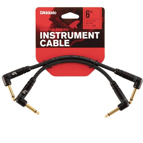 Planet Waves PW-PRA-205 Custom Series Cables Instrumentenkabel 0,15m (0,5 Fuß) schwarz von Planet Waves