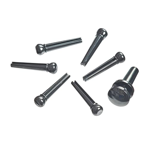 Planet Waves PWSP9 7 Plastik Brückenpins + Plastik Endpin Schwarz von Planet Waves