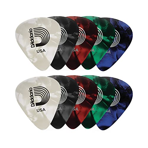 Planet Waves Plektrum Akustikgitarre, E Gitarre - Gitarren Plektrum - 1CAP4-10 Guitar Picks Pearl Celluloid Assortments - Medium von Planet Waves