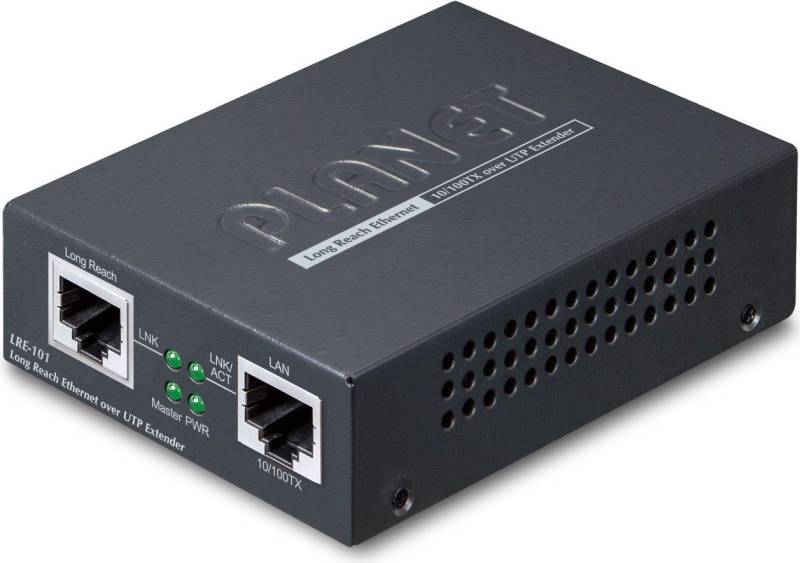 PLANET 1-Port 10/100TX Ethernet over Netzwerksender & -empfänger Schwarz (LRE-101) von Planet