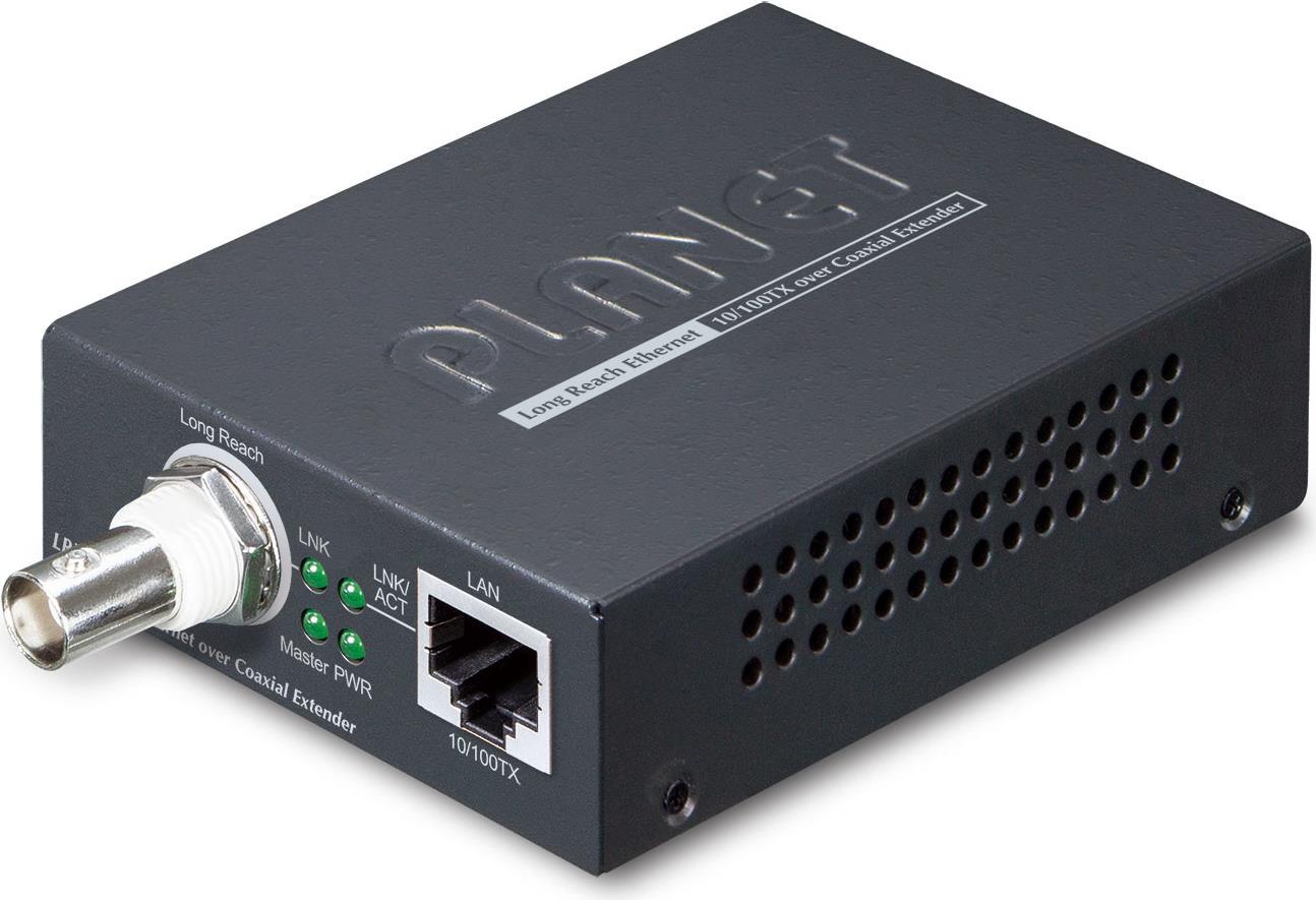 PLANET 1-Port 10/100TX Ethernet over Netzwerksender & -empfänger Schwarz (LRE-101C) von Planet