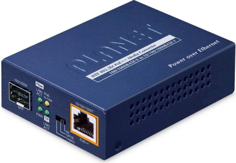 PLANET 1-Port 100/1000X SFP to Netzwerk Medienkonverter Blau (GUP-805A-60W) von Planet