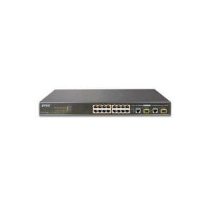 PLANET FGSW-1816HPS - Switch - verwaltet - 16 x 10/100 + 2 x Kombi-Gigabit-SFP - Desktop (FGSW-1816HPS) von Planet