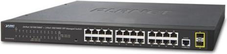PLANET GS-4210-24T2S - Switch - verwaltet - 24 x 10/100/1000 + 2 x SFP - Desktop, an Rack montierbar (GS-4210-24T2S) von Planet