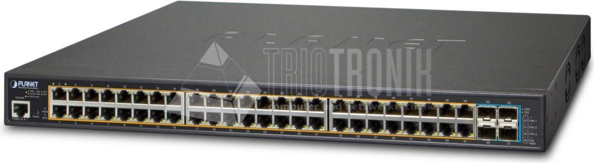 PLANET GS-5220-48P4X Netzwerk-Switch Managed L3 Gigabit Ethernet (10/100/1000) Power over Ethernet (PoE) 1U Blau (GS-5220-48P4X) von Planet