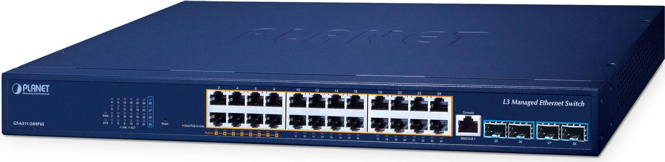 PLANET GS-6311-24HP4X Netzwerk-Switch Managed L3 Gigabit Ethernet (10/100/1000) Power over Ethernet (PoE) (GS-6311-24HP4X) von Planet