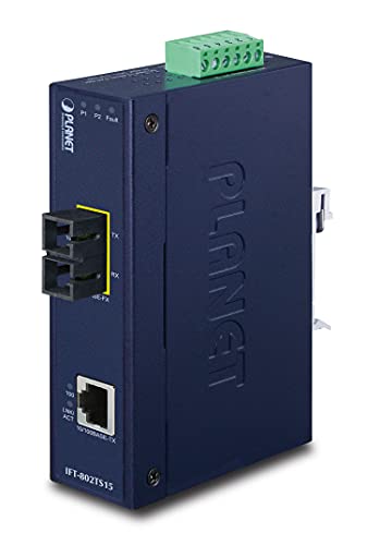 PLANET IFT-802TS15 Network Media Converter 100 Mbit/s 1310 nm Single-Mode Blue von Planet