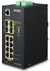 PLANET IGS-5225-8P4S - Switch - L2+ - managed - 8 x 10/100/1000 (PoE+) + 4 x Gigabit SFP - an DIN-Schiene montierbar, wandmontierbar - PoE+ (240 W) - Gleichstrom (IGS-5225-8P4S) von Planet