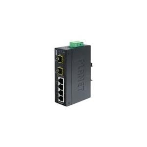 PLANET IGS-620TF - Switch - nicht verwaltet - 4 x 10/100/1000 + 2 x Gigabit SFP - an DIN-Schiene montierbar - Gleichstrom (IGS-620TF) von Planet