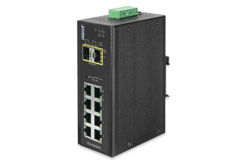 PLANET IP30 industrieller 8X 1000TP + 2X 100/1000F SFP Full Managed Ethernet Switch (-40 bis 75 Grad C) von PLANET