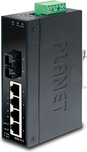 PLANET ISW-511 Network Switch Unmanaged L2 Fast Ethernet (10/100) Black von Planet