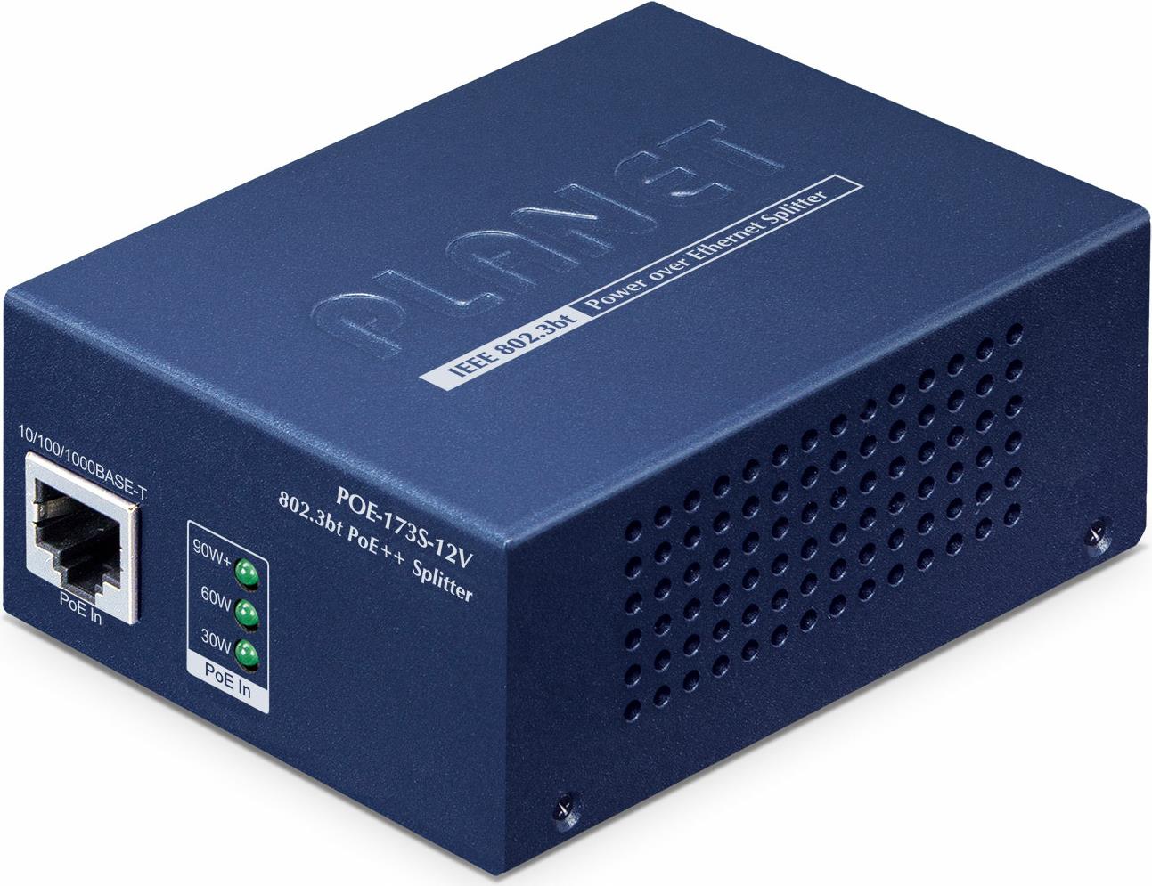 PLANET POE-173S-12V Netzwerksplitter Power over Ethernet (PoE) Blau (POE-173S-12V) von Planet