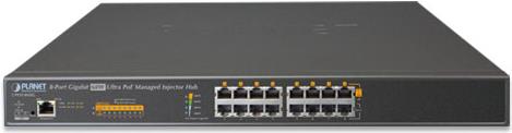 PLANET UPOE-800G - Power Injector (Rack - einbaufähig) - Wechselstrom 100/240 V - 400 Watt - Ethernet 10/100/1000 - Ausgangsbuchsen: 8 - 1U - 48.3 cm (19) von Planet