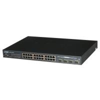 PLANET WGSW-24040HP4 - Switch - verwaltet - 24 x 10/100/1000 (PoE+) + 4 x Shared Gigabit SFP - Desktop, an Rack montierbar - PoE+ (WGSW-24040HP4) von Planet