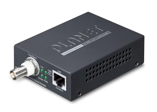 Planet 1-Port 10/100TX Ethernet Over Coaxial Long Reach Ethernet, W127112209 (Coaxial Long Reach Ethernet Extender(Up to 2000 Meters coaxial Cable, Master/Slave Mode DIP Switch)) von Planet