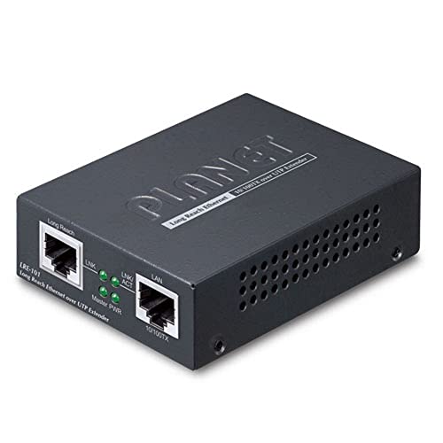 Planet 1-Port 10/100TX Ethernet Over Netzwerksender & -empfänger Schwarz von Planet