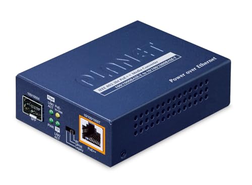 Planet 1-Port 100/1000X SFP to 1-Port 10/100/1000T 802.3bt, GUP-805A-60W Planet 1-Port 100/1000X SFP to 1-Port 10/100/1000T 802.3bt, GUP-805A-60W von Planet