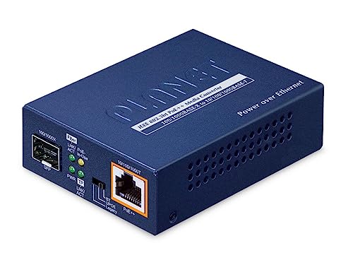 Planet 1-Port 100/1000X SFP to 1-Port 10/100/1000T 802.3bt, GUP-805A-60W von Planet