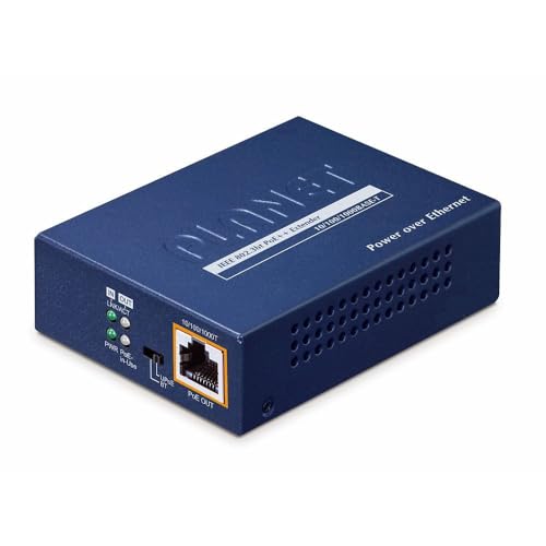 Planet 1-Port 802.3bt to 1-Port 802.3bt Gigabit PoE++, W128456343 (802.3bt Gigabit PoE++ Extender(95 Watts 802.3bt PoE++ Input, BT/UPOE Mode Output Support via DIP) von Planet