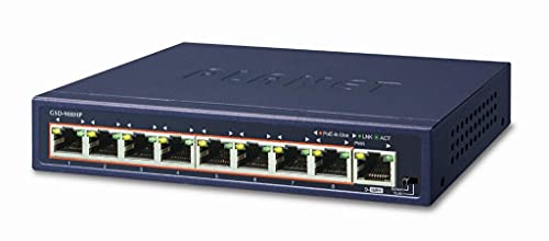 Planet 8-Port 10/100/1000T 802.3at PoE 1-Port Gigabit Desktop Switch von Planet